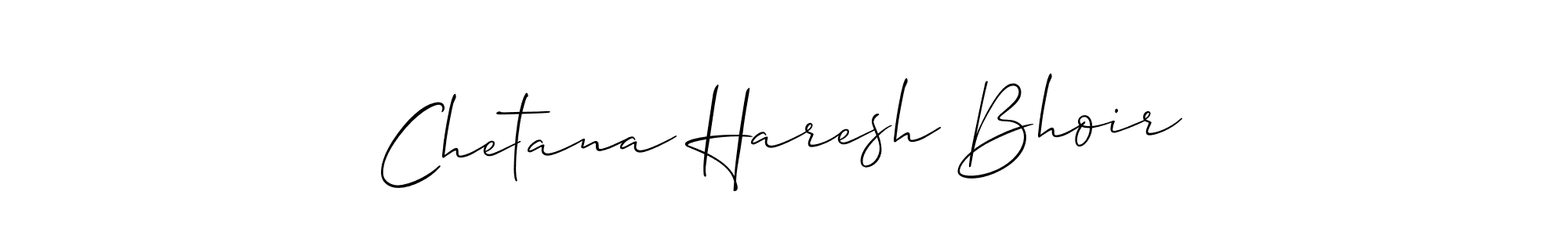 Make a short Chetana Haresh Bhoir signature style. Manage your documents anywhere anytime using Allison_Script. Create and add eSignatures, submit forms, share and send files easily. Chetana Haresh Bhoir signature style 2 images and pictures png