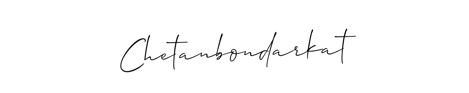 Use a signature maker to create a handwritten signature online. With this signature software, you can design (Allison_Script) your own signature for name Chetanbondarkat. Chetanbondarkat signature style 2 images and pictures png