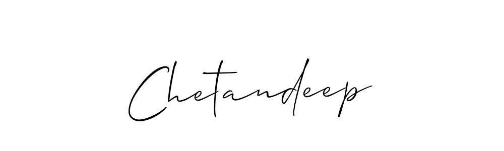 How to make Chetandeep signature? Allison_Script is a professional autograph style. Create handwritten signature for Chetandeep name. Chetandeep signature style 2 images and pictures png
