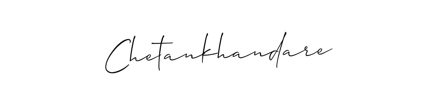Use a signature maker to create a handwritten signature online. With this signature software, you can design (Allison_Script) your own signature for name Chetankhandare. Chetankhandare signature style 2 images and pictures png