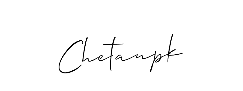 How to make Chetanpk name signature. Use Allison_Script style for creating short signs online. This is the latest handwritten sign. Chetanpk signature style 2 images and pictures png