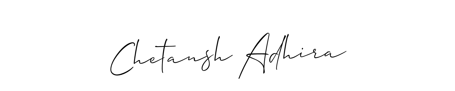 How to make Chetansh Adhira signature? Allison_Script is a professional autograph style. Create handwritten signature for Chetansh Adhira name. Chetansh Adhira signature style 2 images and pictures png