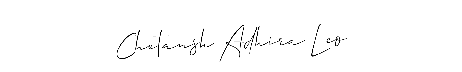 Allison_Script is a professional signature style that is perfect for those who want to add a touch of class to their signature. It is also a great choice for those who want to make their signature more unique. Get Chetansh Adhira Leo name to fancy signature for free. Chetansh Adhira Leo signature style 2 images and pictures png