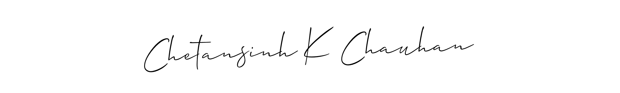 It looks lik you need a new signature style for name Chetansinh K Chauhan. Design unique handwritten (Allison_Script) signature with our free signature maker in just a few clicks. Chetansinh K Chauhan signature style 2 images and pictures png