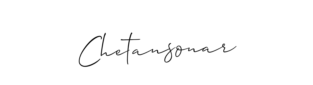 Create a beautiful signature design for name Chetansonar. With this signature (Allison_Script) fonts, you can make a handwritten signature for free. Chetansonar signature style 2 images and pictures png