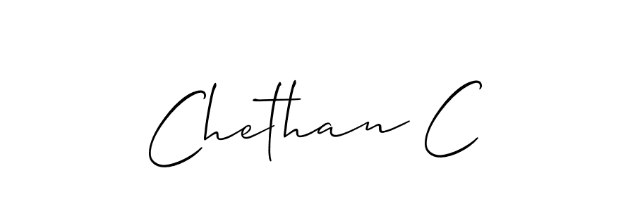 Chethan C stylish signature style. Best Handwritten Sign (Allison_Script) for my name. Handwritten Signature Collection Ideas for my name Chethan C. Chethan C signature style 2 images and pictures png