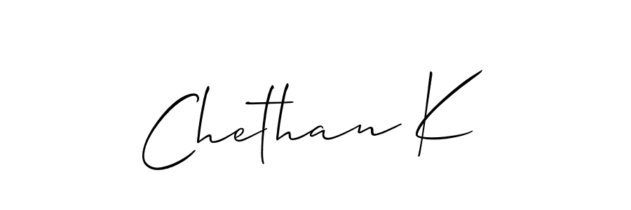 It looks lik you need a new signature style for name Chethan K. Design unique handwritten (Allison_Script) signature with our free signature maker in just a few clicks. Chethan K signature style 2 images and pictures png