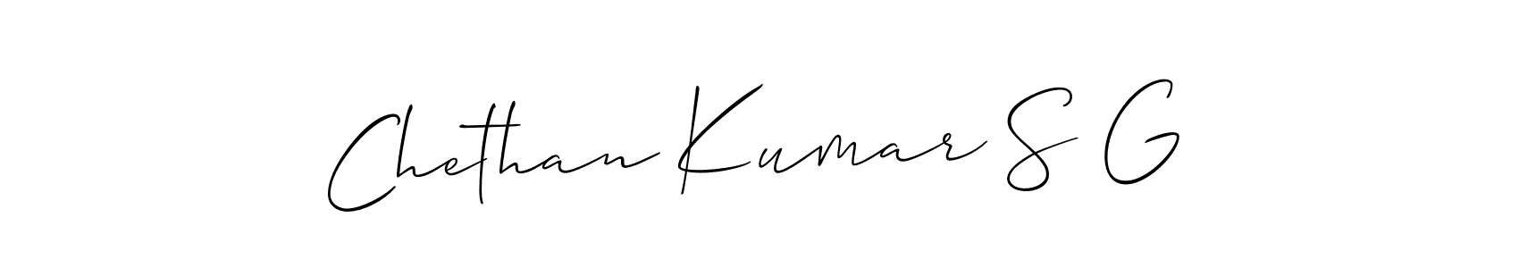 Design your own signature with our free online signature maker. With this signature software, you can create a handwritten (Allison_Script) signature for name Chethan Kumar S G. Chethan Kumar S G signature style 2 images and pictures png