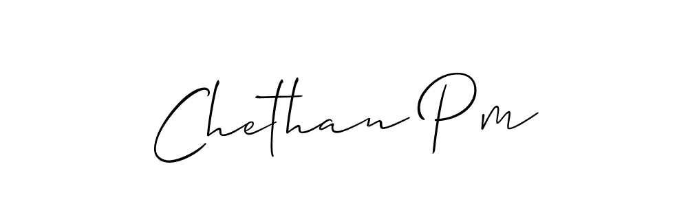 Also You can easily find your signature by using the search form. We will create Chethan Pm name handwritten signature images for you free of cost using Allison_Script sign style. Chethan Pm signature style 2 images and pictures png