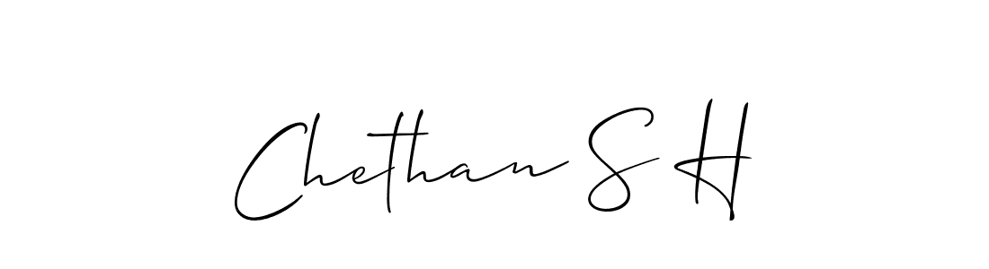 Make a beautiful signature design for name Chethan S H. With this signature (Allison_Script) style, you can create a handwritten signature for free. Chethan S H signature style 2 images and pictures png