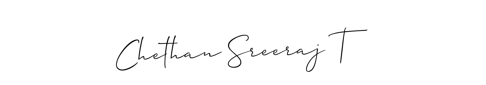 You can use this online signature creator to create a handwritten signature for the name Chethan Sreeraj T. This is the best online autograph maker. Chethan Sreeraj T signature style 2 images and pictures png