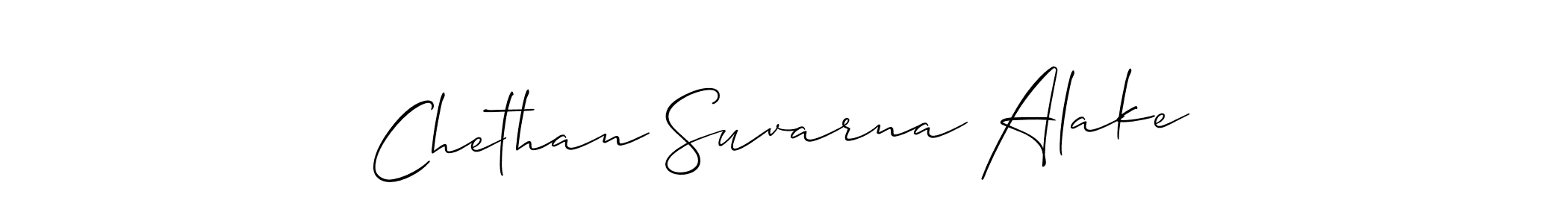 Allison_Script is a professional signature style that is perfect for those who want to add a touch of class to their signature. It is also a great choice for those who want to make their signature more unique. Get Chethan Suvarna Alake name to fancy signature for free. Chethan Suvarna Alake signature style 2 images and pictures png