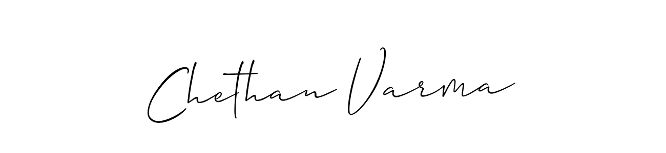 Allison_Script is a professional signature style that is perfect for those who want to add a touch of class to their signature. It is also a great choice for those who want to make their signature more unique. Get Chethan Varma name to fancy signature for free. Chethan Varma signature style 2 images and pictures png
