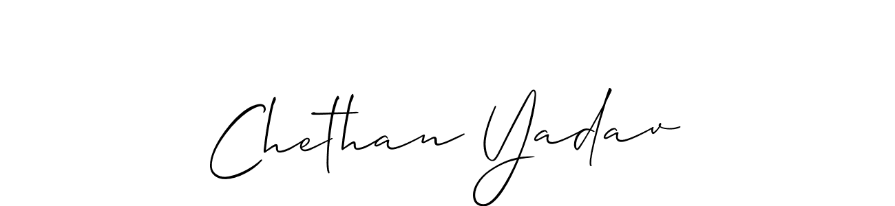Also we have Chethan Yadav name is the best signature style. Create professional handwritten signature collection using Allison_Script autograph style. Chethan Yadav signature style 2 images and pictures png