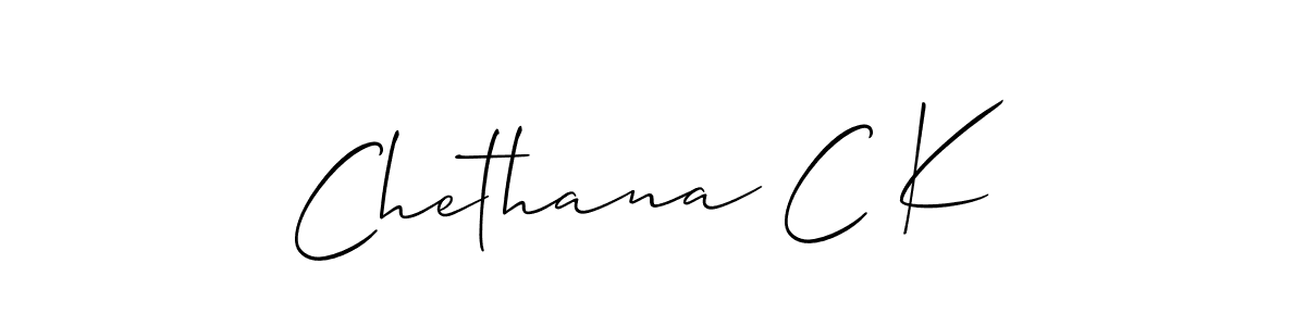 Chethana C K stylish signature style. Best Handwritten Sign (Allison_Script) for my name. Handwritten Signature Collection Ideas for my name Chethana C K. Chethana C K signature style 2 images and pictures png