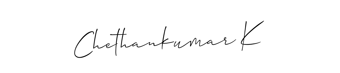 Make a beautiful signature design for name Chethankumar K. Use this online signature maker to create a handwritten signature for free. Chethankumar K signature style 2 images and pictures png