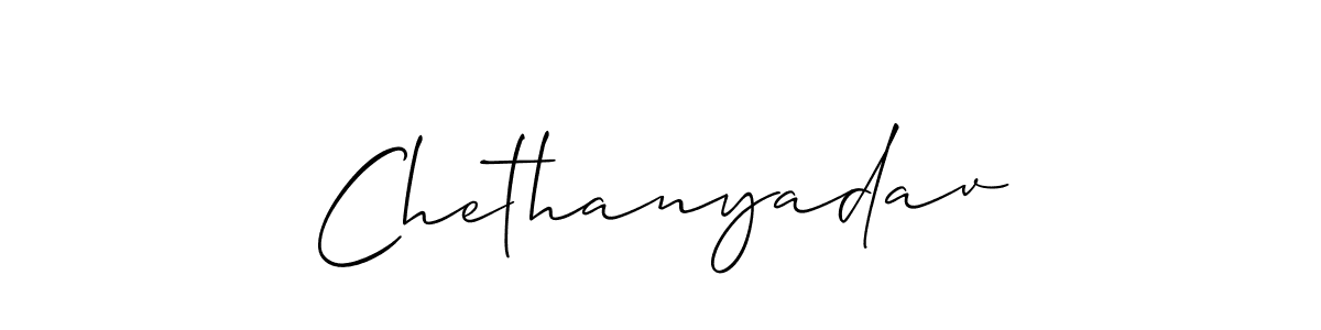 Also we have Chethanyadav name is the best signature style. Create professional handwritten signature collection using Allison_Script autograph style. Chethanyadav signature style 2 images and pictures png