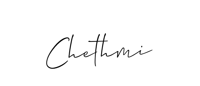 Use a signature maker to create a handwritten signature online. With this signature software, you can design (Allison_Script) your own signature for name Chethmi. Chethmi signature style 2 images and pictures png