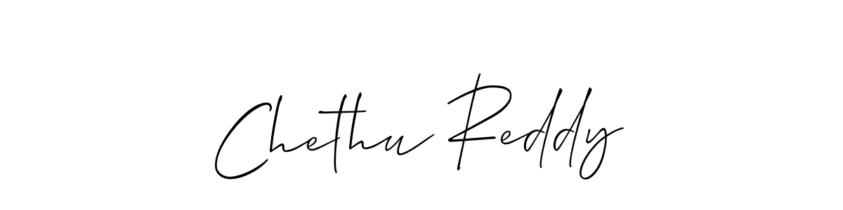 How to make Chethu Reddy signature? Allison_Script is a professional autograph style. Create handwritten signature for Chethu Reddy name. Chethu Reddy signature style 2 images and pictures png