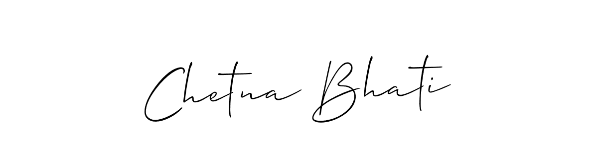 Create a beautiful signature design for name Chetna Bhati. With this signature (Allison_Script) fonts, you can make a handwritten signature for free. Chetna Bhati signature style 2 images and pictures png