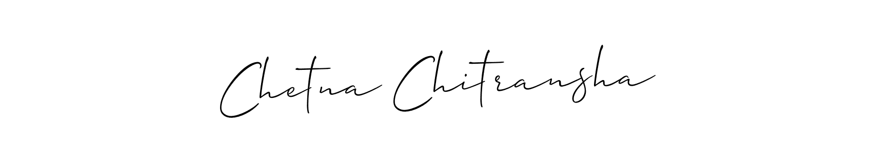 How to make Chetna Chitransha signature? Allison_Script is a professional autograph style. Create handwritten signature for Chetna Chitransha name. Chetna Chitransha signature style 2 images and pictures png