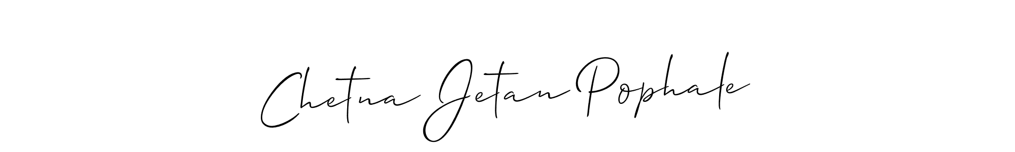 Make a beautiful signature design for name Chetna Jetan Pophale. With this signature (Allison_Script) style, you can create a handwritten signature for free. Chetna Jetan Pophale signature style 2 images and pictures png