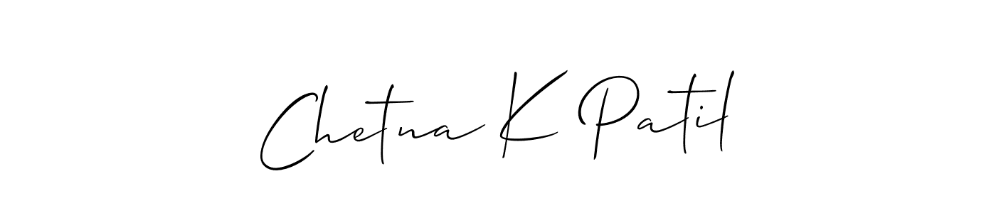 How to make Chetna K Patil signature? Allison_Script is a professional autograph style. Create handwritten signature for Chetna K Patil name. Chetna K Patil signature style 2 images and pictures png