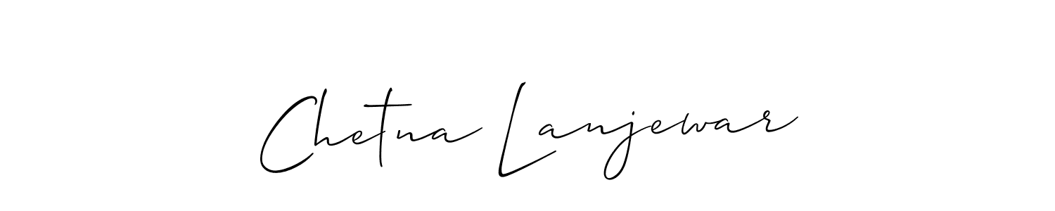 Design your own signature with our free online signature maker. With this signature software, you can create a handwritten (Allison_Script) signature for name Chetna Lanjewar. Chetna Lanjewar signature style 2 images and pictures png