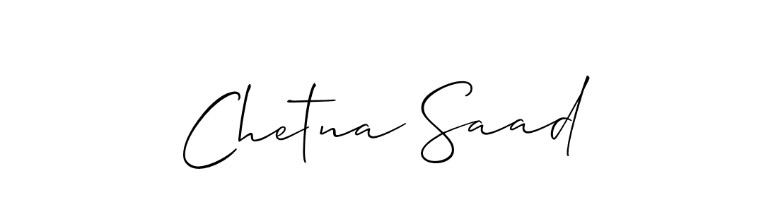 Make a beautiful signature design for name Chetna Saad. With this signature (Allison_Script) style, you can create a handwritten signature for free. Chetna Saad signature style 2 images and pictures png