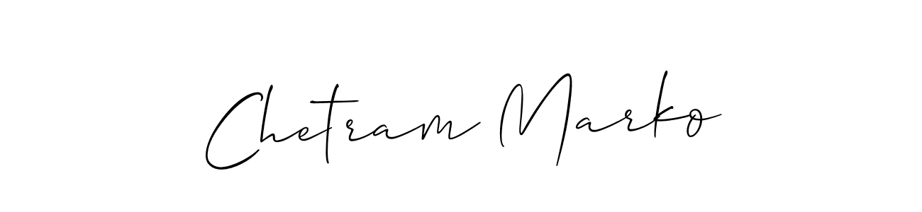 Make a short Chetram Marko signature style. Manage your documents anywhere anytime using Allison_Script. Create and add eSignatures, submit forms, share and send files easily. Chetram Marko signature style 2 images and pictures png