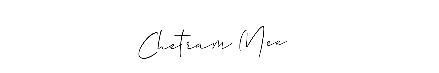 Design your own signature with our free online signature maker. With this signature software, you can create a handwritten (Allison_Script) signature for name Chetram Mee ना. Chetram Mee ना signature style 2 images and pictures png