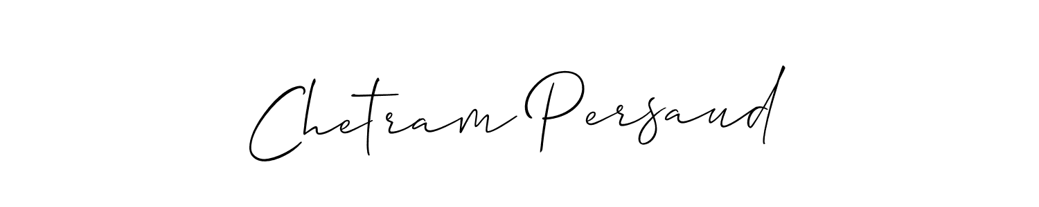 How to make Chetram Persaud name signature. Use Allison_Script style for creating short signs online. This is the latest handwritten sign. Chetram Persaud signature style 2 images and pictures png