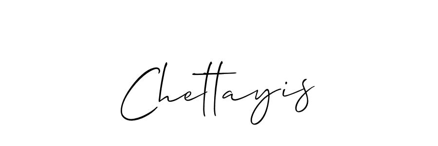 Design your own signature with our free online signature maker. With this signature software, you can create a handwritten (Allison_Script) signature for name Chettayis. Chettayis signature style 2 images and pictures png