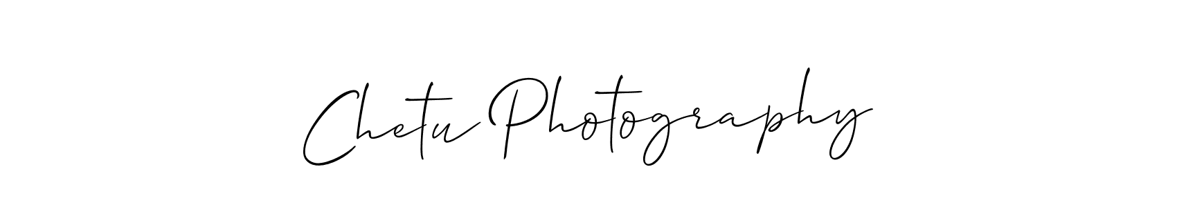 Use a signature maker to create a handwritten signature online. With this signature software, you can design (Allison_Script) your own signature for name Chetu Photography. Chetu Photography signature style 2 images and pictures png