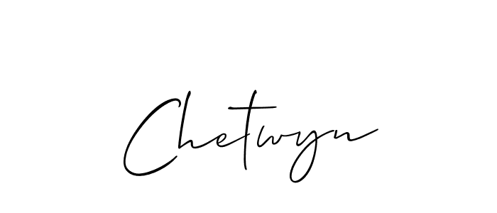 How to make Chetwyn signature? Allison_Script is a professional autograph style. Create handwritten signature for Chetwyn name. Chetwyn signature style 2 images and pictures png