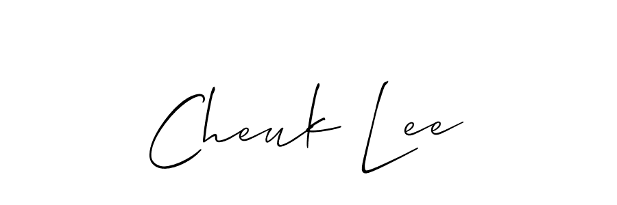 You should practise on your own different ways (Allison_Script) to write your name (Cheuk Lee) in signature. don't let someone else do it for you. Cheuk Lee signature style 2 images and pictures png