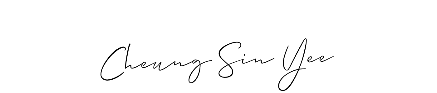 Create a beautiful signature design for name Cheung Sin Yee. With this signature (Allison_Script) fonts, you can make a handwritten signature for free. Cheung Sin Yee signature style 2 images and pictures png