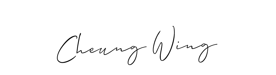 Also You can easily find your signature by using the search form. We will create Cheung Wing name handwritten signature images for you free of cost using Allison_Script sign style. Cheung Wing signature style 2 images and pictures png