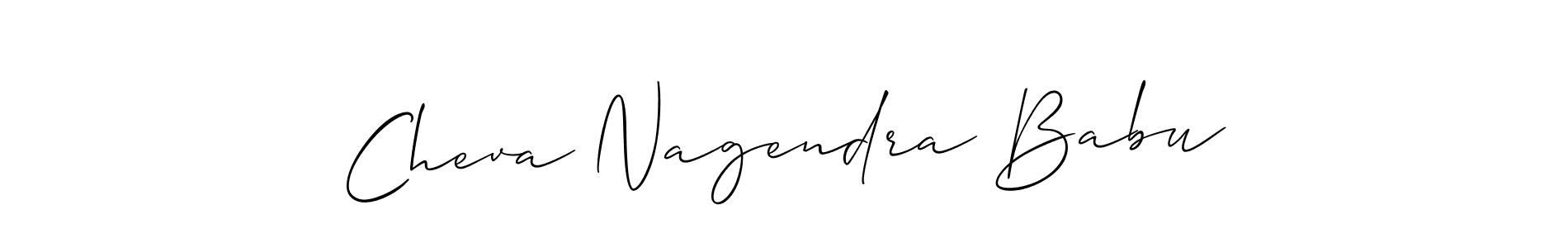 Make a beautiful signature design for name Cheva Nagendra Babu. With this signature (Allison_Script) style, you can create a handwritten signature for free. Cheva Nagendra Babu signature style 2 images and pictures png