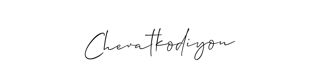 Once you've used our free online signature maker to create your best signature Allison_Script style, it's time to enjoy all of the benefits that Chevatkodiyon name signing documents. Chevatkodiyon signature style 2 images and pictures png