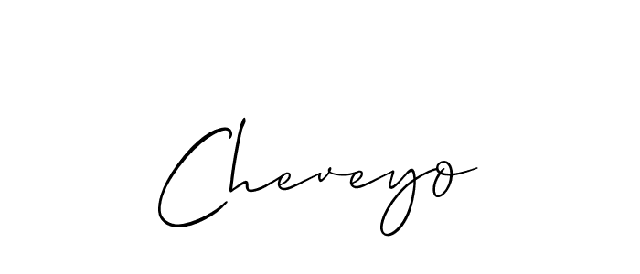 How to make Cheveyo signature? Allison_Script is a professional autograph style. Create handwritten signature for Cheveyo name. Cheveyo signature style 2 images and pictures png