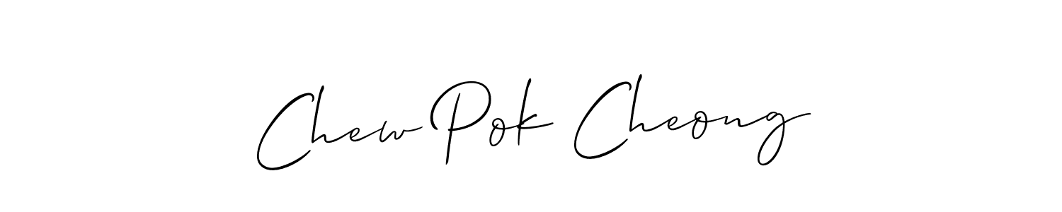 Chew Pok Cheong stylish signature style. Best Handwritten Sign (Allison_Script) for my name. Handwritten Signature Collection Ideas for my name Chew Pok Cheong. Chew Pok Cheong signature style 2 images and pictures png