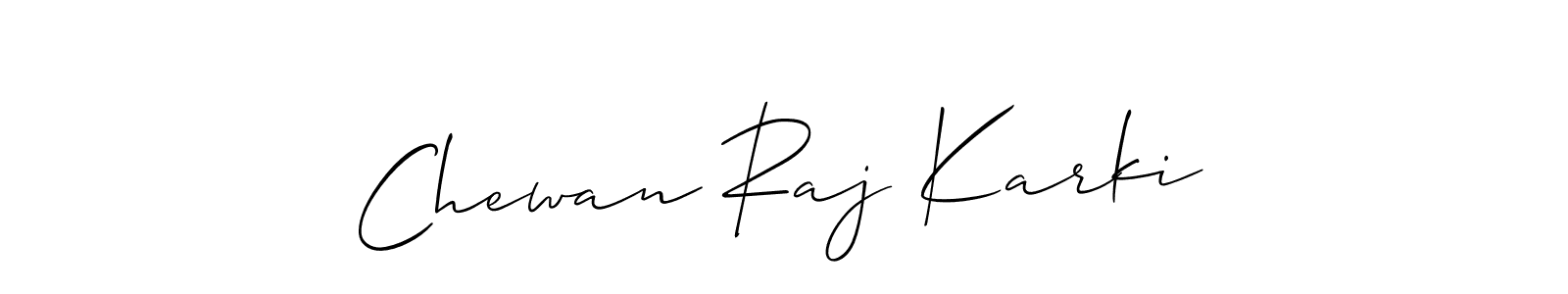 Make a beautiful signature design for name Chewan Raj Karki. With this signature (Allison_Script) style, you can create a handwritten signature for free. Chewan Raj Karki signature style 2 images and pictures png