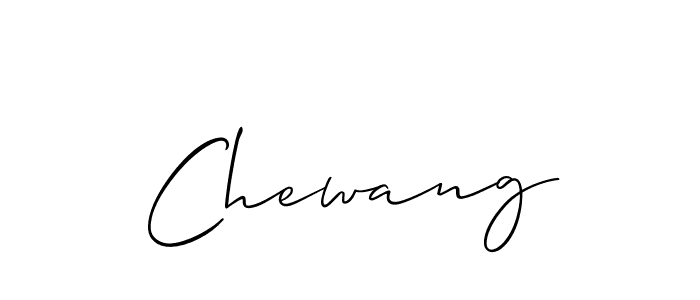 It looks lik you need a new signature style for name Chewang. Design unique handwritten (Allison_Script) signature with our free signature maker in just a few clicks. Chewang signature style 2 images and pictures png