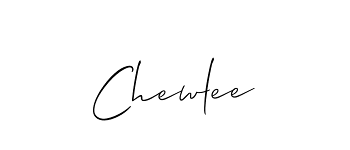 Create a beautiful signature design for name Chewlee. With this signature (Allison_Script) fonts, you can make a handwritten signature for free. Chewlee signature style 2 images and pictures png