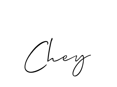 Design your own signature with our free online signature maker. With this signature software, you can create a handwritten (Allison_Script) signature for name Chey. Chey signature style 2 images and pictures png