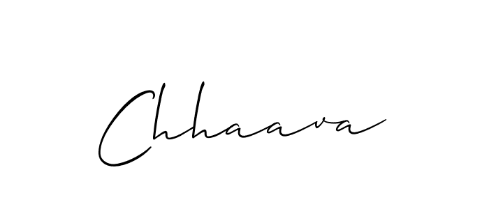 Make a beautiful signature design for name Chhaava. With this signature (Allison_Script) style, you can create a handwritten signature for free. Chhaava signature style 2 images and pictures png