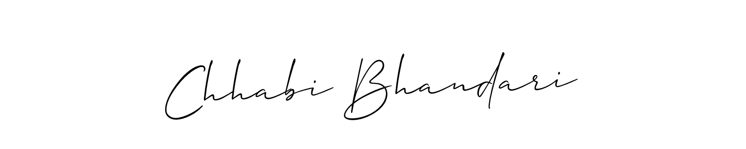 Chhabi Bhandari stylish signature style. Best Handwritten Sign (Allison_Script) for my name. Handwritten Signature Collection Ideas for my name Chhabi Bhandari. Chhabi Bhandari signature style 2 images and pictures png