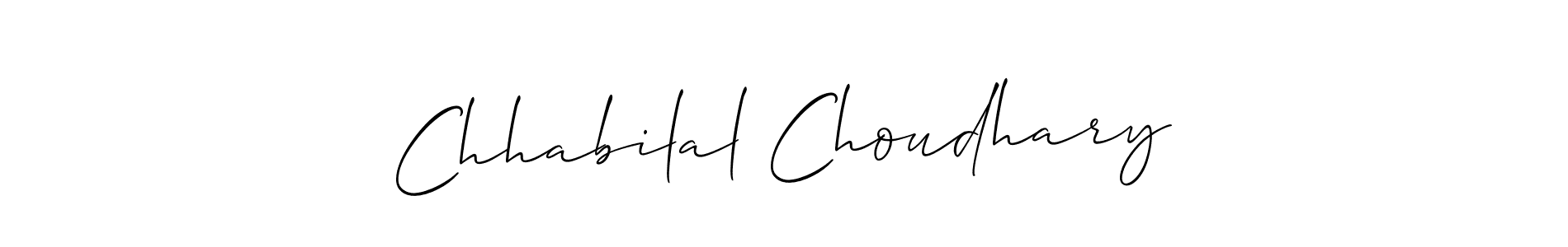 How to make Chhabilal Choudhary signature? Allison_Script is a professional autograph style. Create handwritten signature for Chhabilal Choudhary name. Chhabilal Choudhary signature style 2 images and pictures png