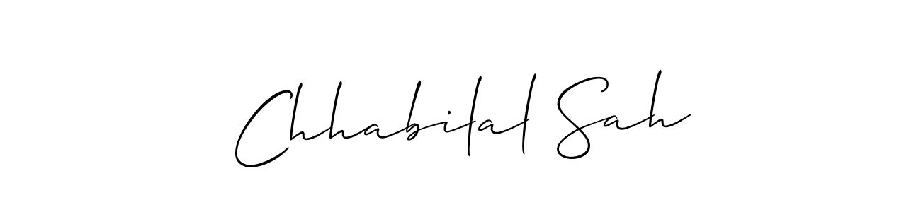 Create a beautiful signature design for name Chhabilal Sah. With this signature (Allison_Script) fonts, you can make a handwritten signature for free. Chhabilal Sah signature style 2 images and pictures png
